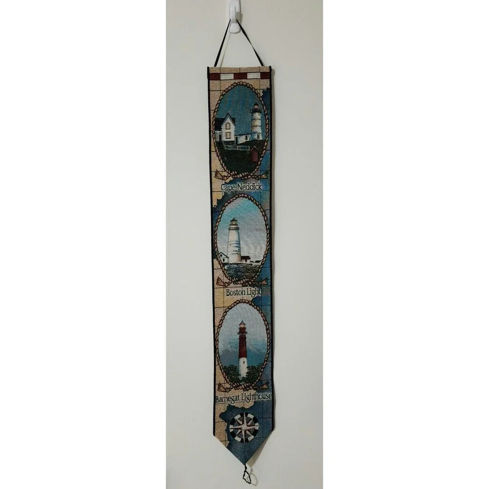 The Manual Woodworkers and Weavers Wall Hanging Tapestry Lighthouses of North US
